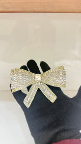 RHINESTONE CRYSTAL BOW HA-01